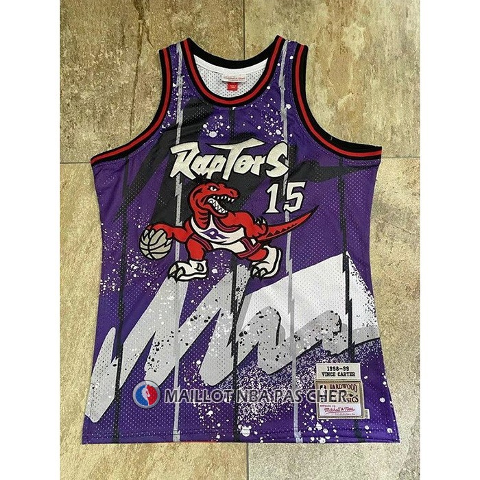 Maillot Tornto Raptors Vince Carter NO 15 Mitchell & Ness 1998-99 Volet